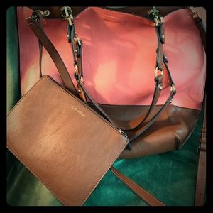 Leather Calvin Klein Shoulder Bag